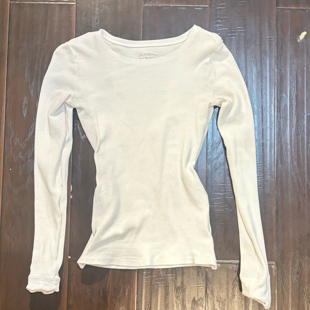 Arizona Jean Company White Long Sleeve Top